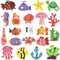 Secopad Non Slip Bathtub Stickers, 20pcs Submarine Sea Creature Adhesive Kids Anti