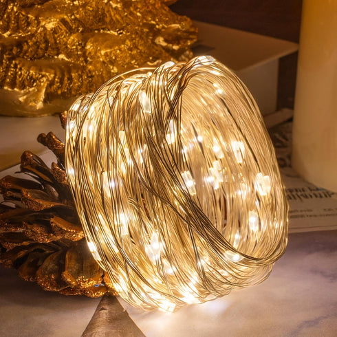 66 200 8 Dazzle Bright Fairy Lights, FT LED USB Power Photo String Lights with Remote, Modes Waterproof Dorm Lights
