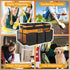 Wearable Cleaning Caddy Bag, Organizer with Handle & Shoulder Straps, 4 Foldable Dividers for Housekeepers, Car Cleaning