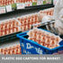 YIFIHGE 60PCS 12 Count Egg Cartons Cheap Bulk Chicken Egg Tray Holders with Sticker Labels for Fresh Medium Eggs, Clear