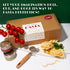 Set Set DIY Pasta Making Kit | Gourmet Pasta | All-in-One with Rolling Pin, Cutting Wheel, Ravioli Stamp, Spices