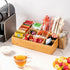 Tea Bag Organizer - Bamboo Tea Storage Organizer With 12 Compartments, Tea Organizer for Tea Bags Natural Bamboo for Countertop Office Kitchen Cabinet Pantry