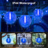 26FT 12+1 Bulbs, LAMPHOME Blue LED Outdoor String Lights, Patio Lights with Shatterproof Edison UL Waterproof