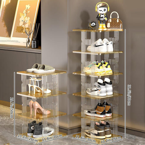 Closet, Closet, Virtical Tall Narrow Shoe Rack for Free Standing Shoe Rack Stackable, Multifunctional Rack