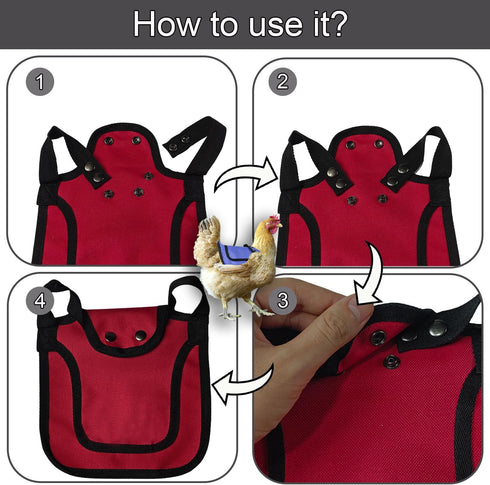 OIUXIMT 3 5-7.6lbs Pieces Premium Chicken Saddles with Adjustable Straps - Outdoor Hen Saddles - Chicken Sweater Aprons