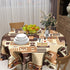 Granbey 60 Inch Classic Coffee Themed Table Cloth - Mocha Latte Milk Round Tablecloth Beige Brown Table Cover