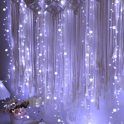 SNWLL 100 Battery Powered Fairy Lights with Remote, LED Cluster Lights Christmas Waterproof Twinkly Globe String Lights