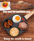 HUPECHAM 4-Cup Egg Pan With Lid Nonstick, and Healthy Granite Egg Frying Pan, Versatile Breakfast Skillet for Eggs