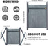 Sneaker Dryer Bag, Reusable Sneaker Drying Mesh Bags, Honeycomb Net Laundry Bags with Zipper & Strap for Washing Machine, 15.7''x13.8'', Grey