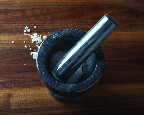 Fox Run Marble Mortar and Pestle Set, 4.5", Black