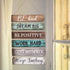 6 Pieces Rustic Wall Hanging Plaque Sign, Inspirational Wall Art, Farmhouse Wooden Door Signs with Motivational Quotes
