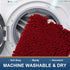 smiry Chenille U-Shaped Toilet Bathroom Rugs | Soft Absorbent Non-Slip Contoured Mats (24"x20", Burgundy)