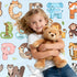 2.5x4 Kids Rugs for Playroom - Feet ABC Rug for Toddler Children Educational Learning Animal, Alphabet Rug Kids Play