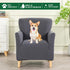 1 Grey,1PC) Stretch Chair Covers with Arms Piece Accent Chair Cover Banquet Armchair Slipcover Ice Patterned Jacquard
