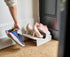 2-Tier 3 Joseph Joseph Shoe-in Space Saving Shoe Rack Organizer, Holds up to Pairs, Small- Ecru