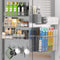 Magnetic Spice Rack for Refrigerator, 7 Pack Metal Magnetic Shelf, Moveable Storage Organizer, Spice Organizer, Hook