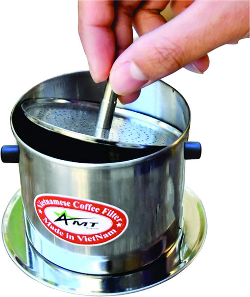 AMT 6.5 OZ Vietnamese Coffee Maker - Coffee Filter for 2-3 Servings Phin Dripper