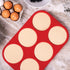 Mrs. Anderson's Baking Non-Stick 6-Cup Muffin Top Pan - European-Grade Silicone
