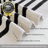 KILOCOCO Beige Striped Rug, 2.3'x3.6' Hand Woven Cotton Washable Indoor Outdoor Doormats for Front