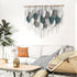 39" 29.5" Weldomcor Large Macrame Wall Hanging Boho Home Decor, Handmade Bohemian Woven Leaves Macrame Tapestry Modern