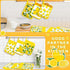 6 Pcs Pot Holders for Kitchen Heat Resistant Yellow Lemon Design Pot Holders with Hand Pockets and Hanging Loops Cotton