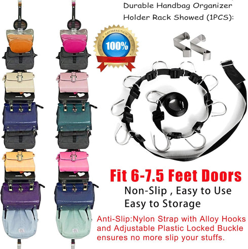 IZUS Bag Organizer Holder, 2 Pcs Purse Hanger with 20 Hooks for Closet and Door