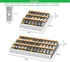 Organizer,3-Tier,Slanted Insert/Countertop included)-3Tier,1pack/White Expandable Metal Spice Drawer Seasoning Jars