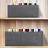 Foldable Fabric Storage Bin Box - Cotton Linen Storage Basket with Wooden Handles, Small Gray Decorative Organizer