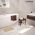 LuxUrux Birch Bathroom Rug - Luxury Bath Mat, Extra-Soft Plush Chenille Microfiber, 24'' x 17''