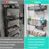 HapiRm Over Door Organizer Storage - Separable Hanging Organizer with 6 Metal Large Capacity Baskets, Detachable Behind