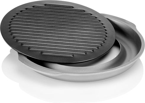 TECHEF TRUE GRILL PAN - Stovetop Nonstick Indoor/Outdoor Smokeless BBQ Grill Set with Plate & Drip Tray