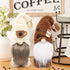 Upltowtme Swedish Tomte Gnomes Plush Ornament Set of 2 - Nordic Plush Farmhouse Coffee Bar Decoration