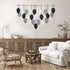 51.5"Wx33.5"L Weldomcor Large Macrame Wall Hanging Leaf Boho Woven Tapestry, Bohemian Chic Wall Hanging Feather