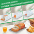 CAWIU Bread Slicer for Homemade Bread, Foldable Bread Cutter with Crumb Tray, Adjustable Width Bread Slicing Guide