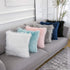 WLNUI Set of 2 Light Grey Decorative Pillow Covers, Luxury Merino Style Faux Fur Fluffy Cushion Case