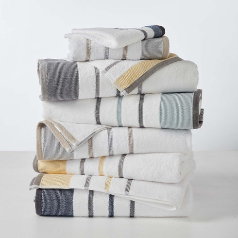 Set 6 Set Great Bay Home Decorative Bath Towel - Luxury Cotton Piece Towel - Luxurious, Ultra-Soft, Durable Towels