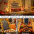 20LED suddus Fall Leaves Garland with Lights, Battery Operated Fall Lights with Timer, Thanksgiving Decoration