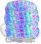 Brizled 18ft Multicolor Waterproof Rope Lights, 216 LED Christmas Lighting, 120V ETL Flexible Tube Light for Holiday