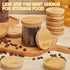 12 Set Tessco for you Pieces Yogurt Jar Lids Inspirational Yogurt Bamboo Lids with Silicone Sealing Compatible with Oui