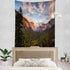 Batmerry Yosemite Tapestry, Green Valley Mountain Landscape Wall Art Decor, 82.7 x 59.1 Inches for Bedroom Living Room