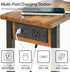 2-Tier BF240UBZ01 HOOBRO Narrow Side Table, Slim End Table with Charging Station, Skinny Nightstand with Open Storage