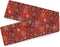 Christmas Winter Snowflake Table Runner, 13x90 Inches Double Sided, Luxurious Gold Red for Kitchen Dining Decor