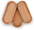 Samhita Set of 3 Mango Oval Wood Trays, Perfect for Food Holder/BBQ, Serve Cheese, Sushi, Holiday Snacks (12" x 5" x