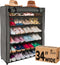 Sundaze Shoe Rack with Cover - 6 Tier Shoe Rack for Front