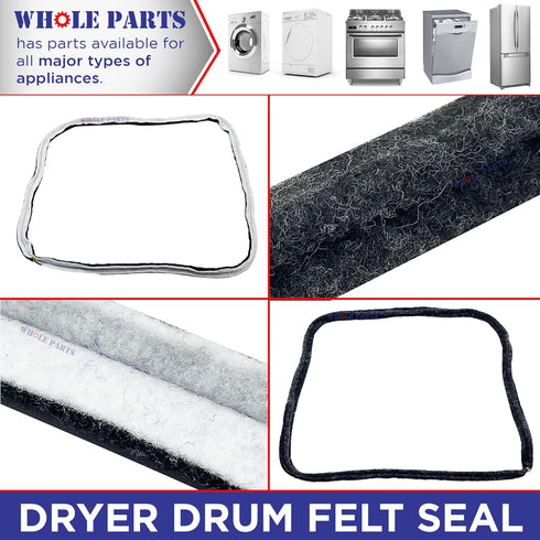 Whole Parts Dryer Drum Felt Seal Part # WP37001132, Replacement for Admiral, Amana, Kenmore, Maytag