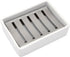 Ceramic Soap Dish - Stainless Steel Soap Holder for Bathroom and Shower, Double Layer Draining Soap Box