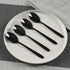 16-Piece Small Black Stainless Steel Teaspoon Set