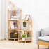 3-Tier (1, 3-Tier) Expandable Bamboo Corner Shelf Stand,Corner Bookshelf, Display Storage Shelves with Open Shelves