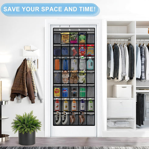 Aheroi 35 40 lbs, Closet Over the Door Shoe Organizer, Pockets Mesh Shoe Organizer Door Hanger, Large Hanging Shoe Rack