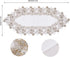 Winotic 36 inches 16 36) White Beige Floral Lace Table Runner Dresser Scarf Long for Kitchen Dining Coffee Table